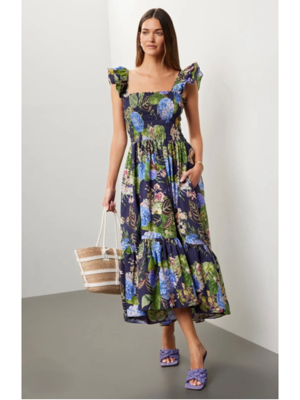 Cara Cara New York Ruby Floral Midi Dress